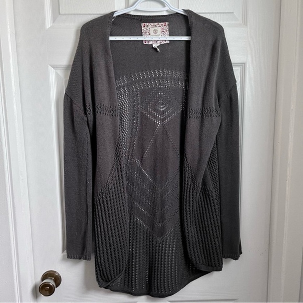 Element cardigan vest sweater gray knit open front women size medium / Large